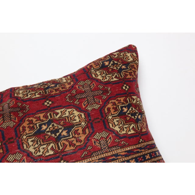 Mid 20th Century Handwoven Vintage Turkish Sofa Rug Pillow Cover -21'' X 30'' For Sale - Image 5 of 10
