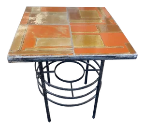 1920’s Art Deco Modern Style D&m Tile Mural Table