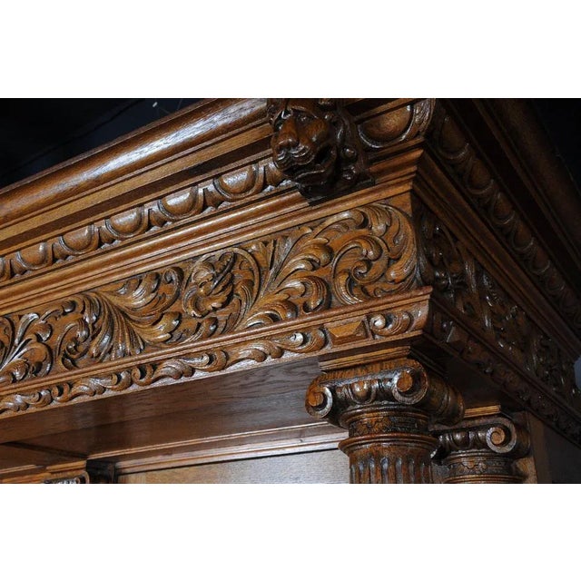 19th Century Neo Renaissance Cabinet in Oak, 1890s For Sale - Image 9 of 11