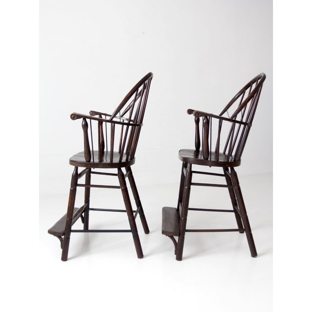 Antique Windsor Billiard Chairs Pair For Sale - Image 13 of 18