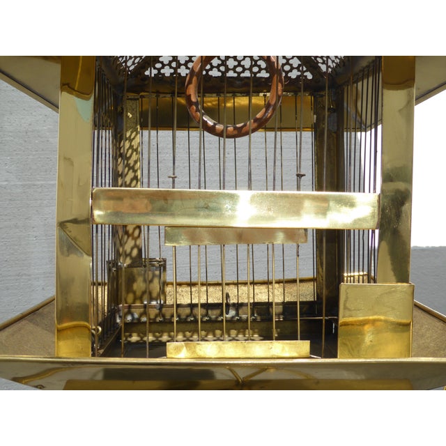 Vintage Rustic Gold Bird Cage on Floor Stand Chairish