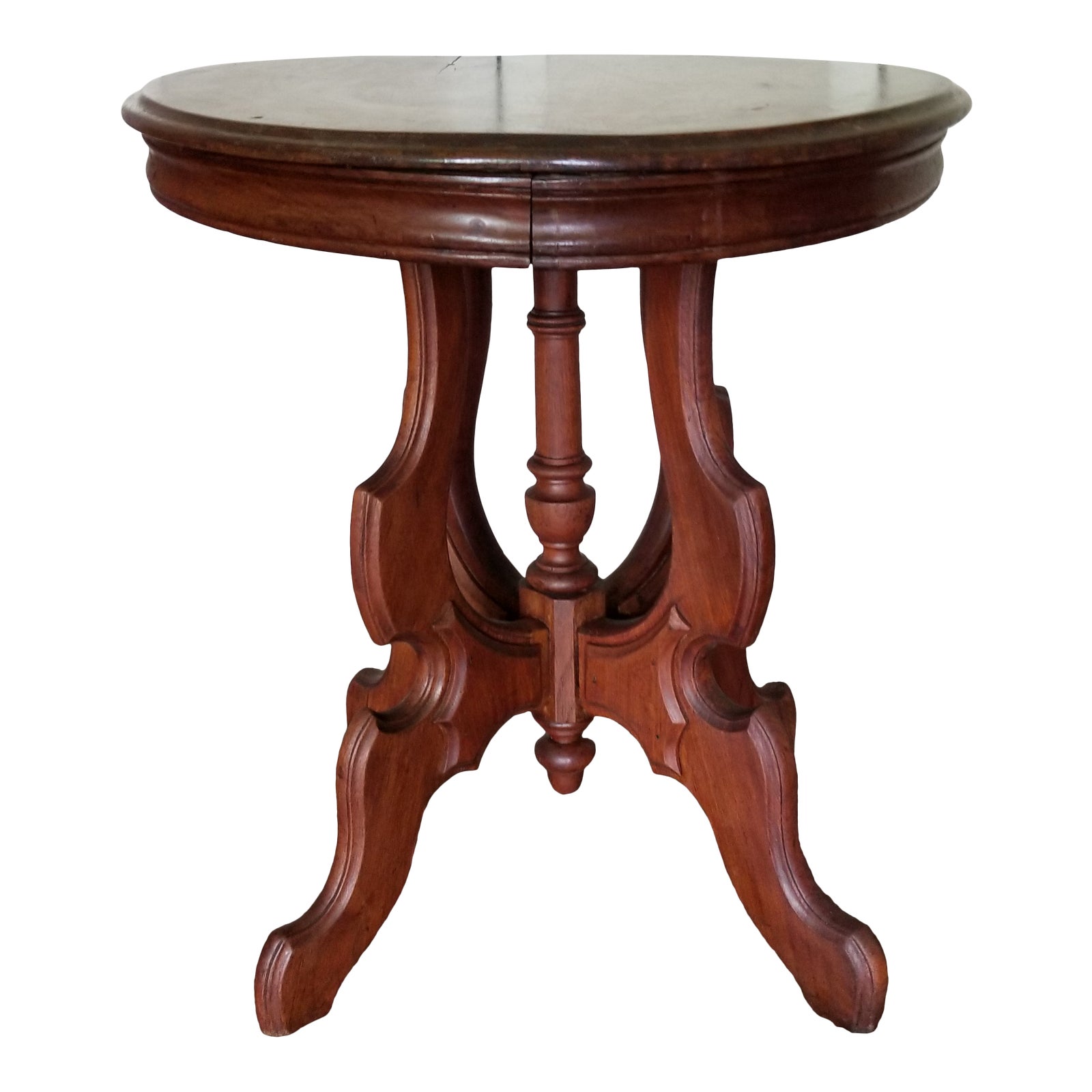 Antique Rustic Victorian Pedestal Side Table Chairish