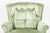 Contemporary Green Velvet Button-Tufted Swivel Armchairs, Pair For Sale - Image 3 of 6
