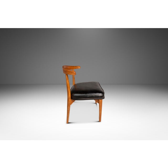 1950s Rare Set of Four (4) Mid-Century Modern Dining Chairs in Oak Attributed to Lawrence Peabody for Richardson Nemschoff, Usa, C. 1950s For Sale - Image 5 of 18
