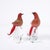 Pair of Mid-Century Vermillion Murano Glass Dove Sculptures With 24k Gold Flecks For Sale - Image 4 of 12