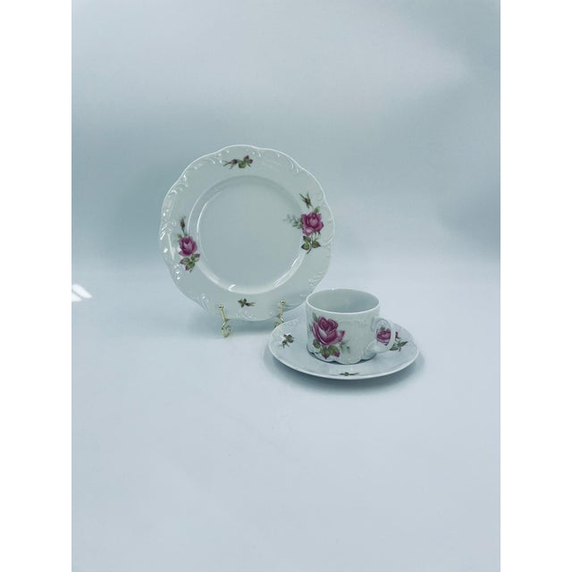 Monbijou Collector's Cup Breakfast Set from Rosenthal Classic Rose, 1985, Set of 3 For Sale - Image 12 of 13