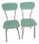 Set of Green Formica Chairs, 1960s For Sale