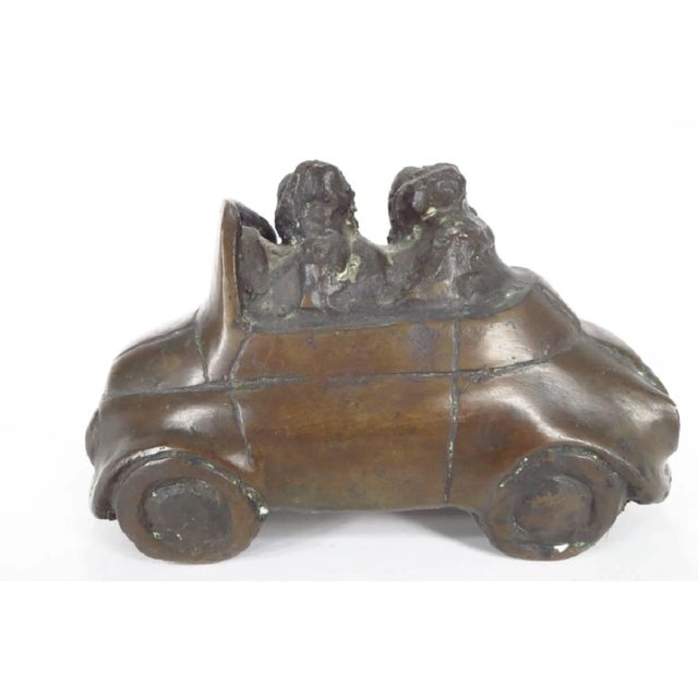 Modern John Kearney, Automobile Bronze Sculpture Car, John Kearney Auto Toy Art Chicago Modernist, 1968 For Sale - Image 3 of 6