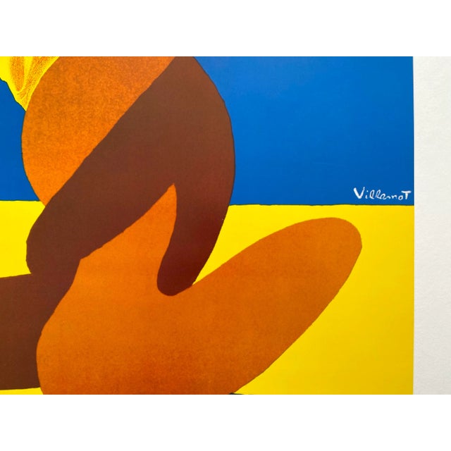 Bernard Villemot Vintage 1980's " Perrier " Offset Lithograph Print French Pop Art Poster For Sale In Kansas City - Image 6 of 9