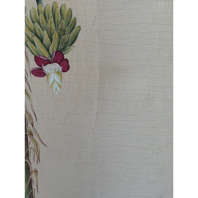 Textile Monumental Tropical Coastal Boho Botanical Palm Panels Wall Art– Pair For Sale - Image 7 of 12