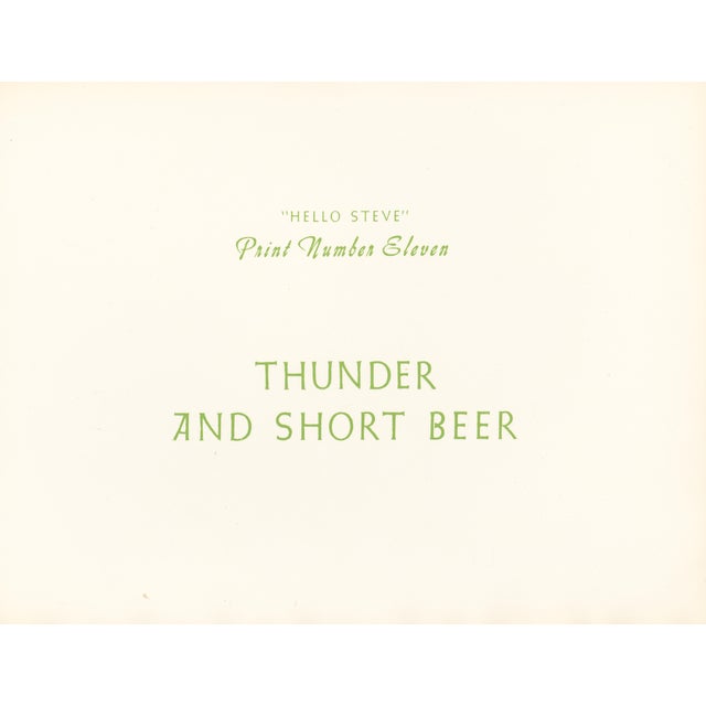 Native American 1947 Silkscreen "Thunder and Short Beer" by Steve Wheeler For Sale - Image 3 of 5