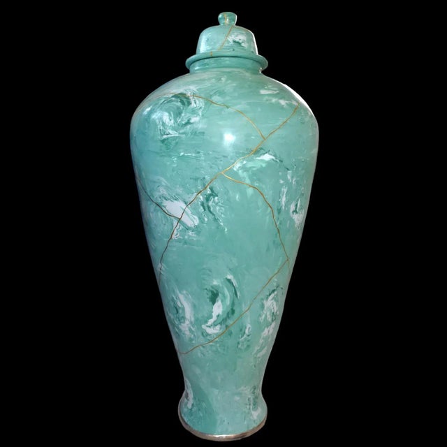 Early 21st Century Serpentine Vase by Myriam Greff For Sale - Image 5 of 5