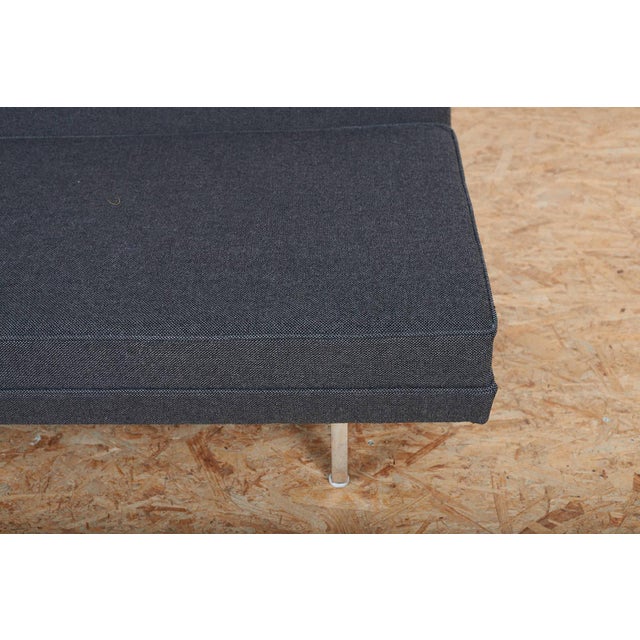 Modular Seating Sofa in Black Lacquered Steel Frame and Square Chrome-Plated Legs by George Nelson & Associates for Herman Miller, 1955 For Sale - Image 6 of 12