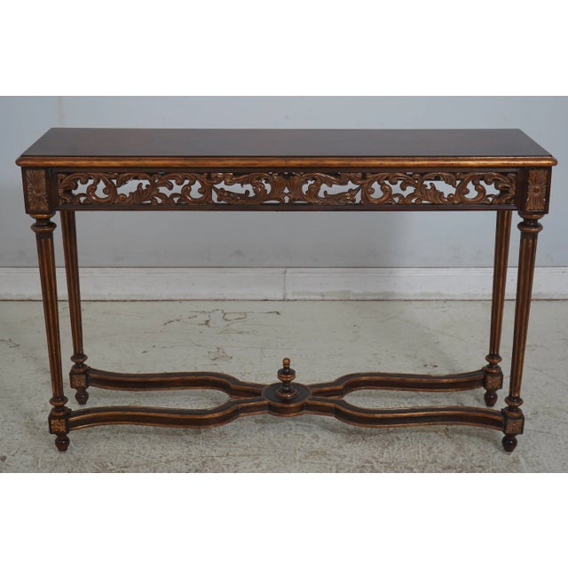 Age: Approx: 10 Years Old Details: Model 3430-951 Quality Construction Ornate Carved Skirt Gold Highlights Offered @...