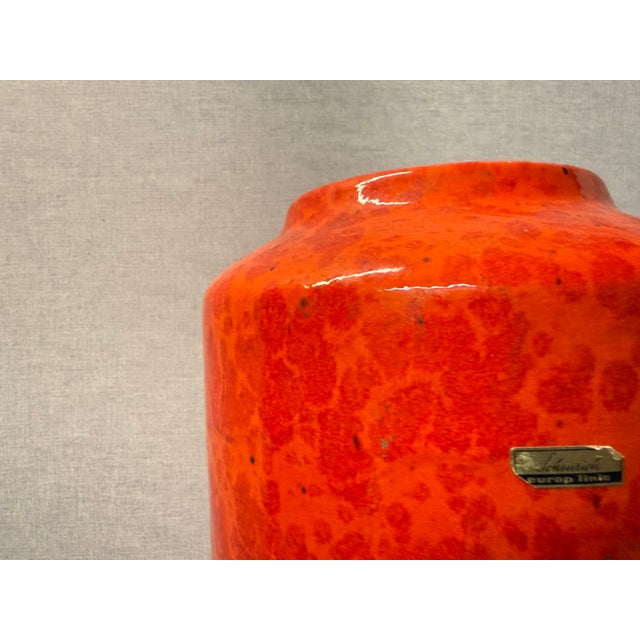 Vintage 517-50 Orange Fat Lava Floor Vase from Scheurich, 1970s For Sale - Image 6 of 16