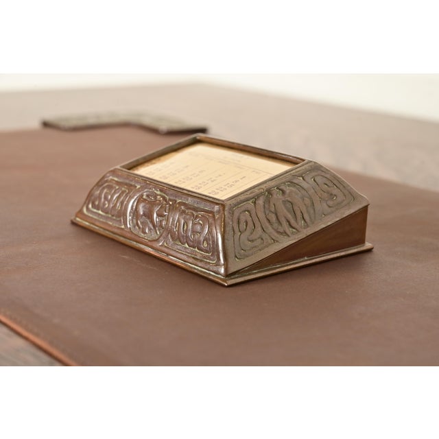 Tiffany Studios Tiffany Studios New York Zodiac Pattern Bronze Desk Calendar Holder or Picture Frame For Sale - Image 4 of 16