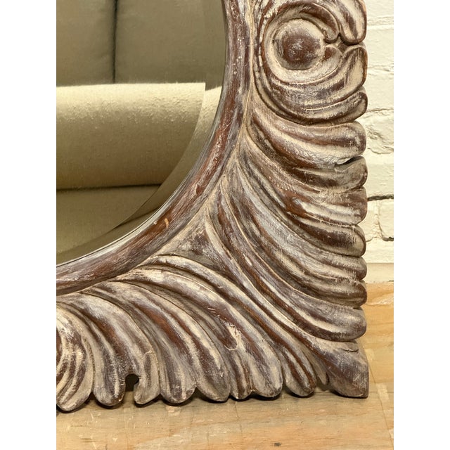 Brown Heavily Textured Beveled Wall Mirror For Sale - Image 8 of 12