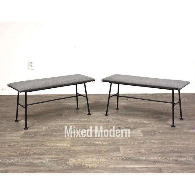 1950s Lee Woodard Iron Bench For Sale - Image 9 of 10