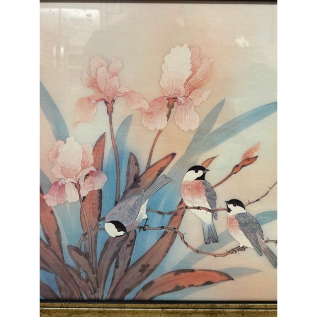 Design Plus Gallery presents an Original Watercolor Painting by Johnny Lung. The artwork captures a bundle of pink flowers...