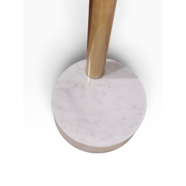 1970s Space Age Brass and Marble Arc Floor Lamp For Sale - Image 16 of 18