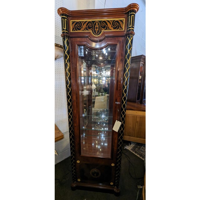Late 20th Century Italian Regency Curio Cabinet For Sale - Image 9 of 9
