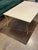White Vintage Italian Gilded Iron and Travertine Coffee Table For Sale - Image 8 of 9
