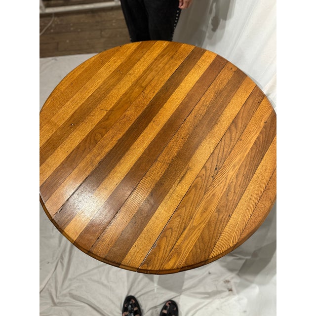 Antique Handcrafted Wood Game Table For Sale - Image 4 of 12