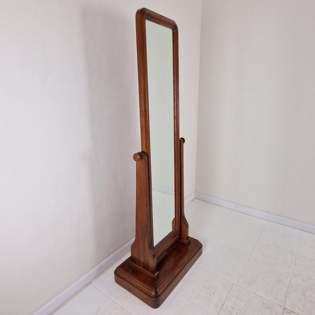 Mid-Century Modern Mid-Century Modern Italian Psyché Floor Mirror, 1960s For Sale - Image 3 of 14