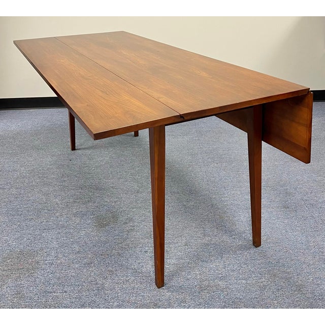 1980s Henkel Harris Black Cherry Drop Leaf Harvest Table For Sale - Image 5 of 10