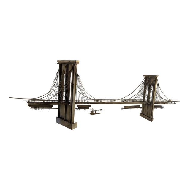 1976 Curtis Jere Brooklyn Bridge Wall Sculpture For Sale