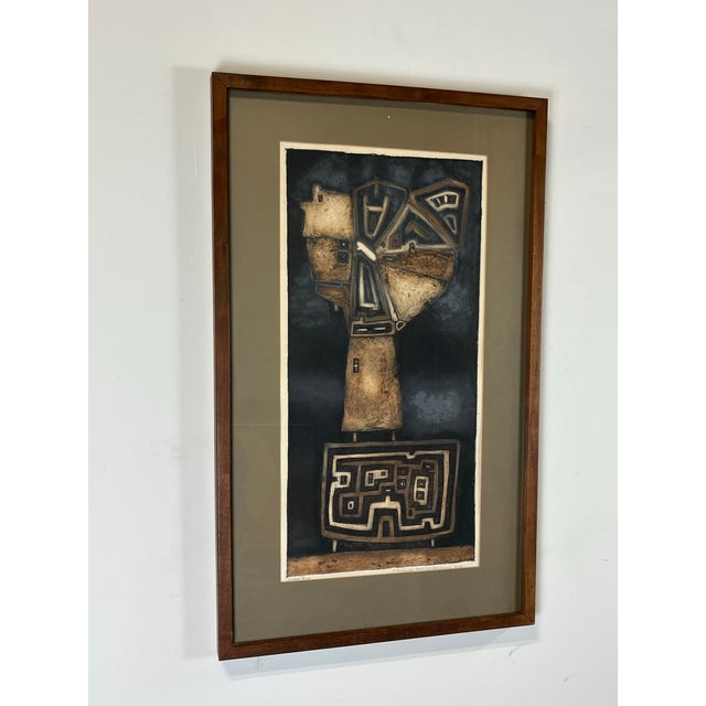 Original Joseph Demarais Artist Proof Fecit Etching. Signed. Artwork is framed in a nicely complimenting walnut frame and...