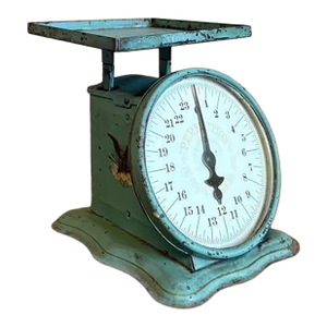 1910s Slanting Dial Kitchen Scale Seafoam Green - American Cutlery Co