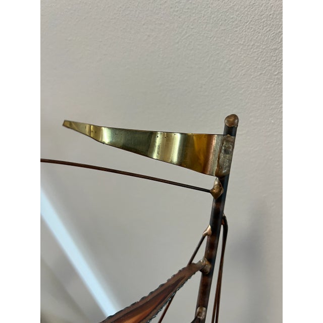 1970s Large Mid Century Sailboat Wall Sculpture by Mario Jason For Sale - Image 5 of 9