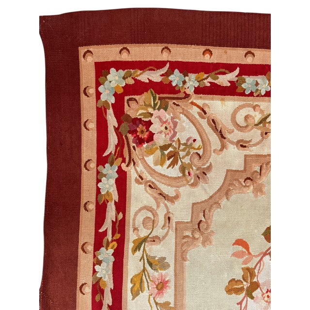 Neoclassical Elegance: A 19th-Century French Aubusson Tapestry For Sale - Image 4 of 15