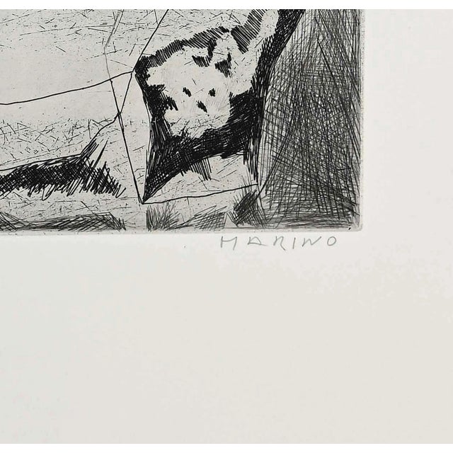 Hand signed and numbered by artist with pencil. Edition 56/65. Etching and drypoint. Bibliography: g. Di san lazzaro n....