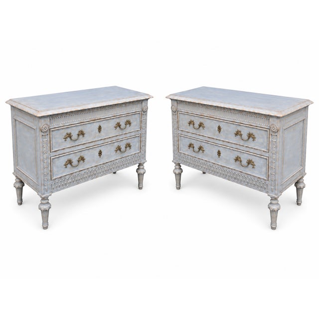 French Country Country French Dressers With Distressed Antique Finish For Sale - Image 3 of 5