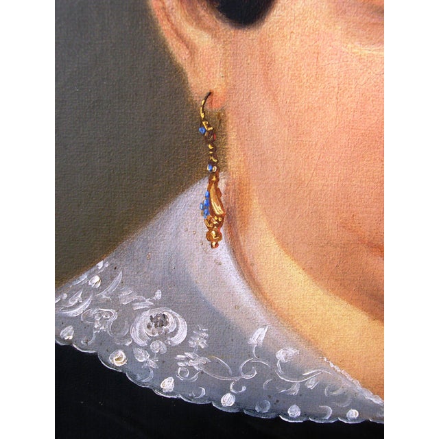 White Georg Otto Forster, Portrait Frau Hagen, 1847, Oil Painting on Canvas, Framed For Sale - Image 8 of 12