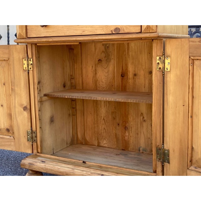 Pine Two Door Marble Top Dresser Base For Sale - Image 14 of 16