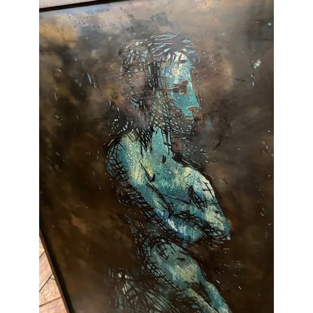 1960s Modernist Wall Plaque in the Style of Philip and Kelvin LaVerne For Sale - Image 5 of 12