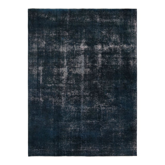 Vintage Persian Rug in Blue and Black by Rug & Kilim For Sale