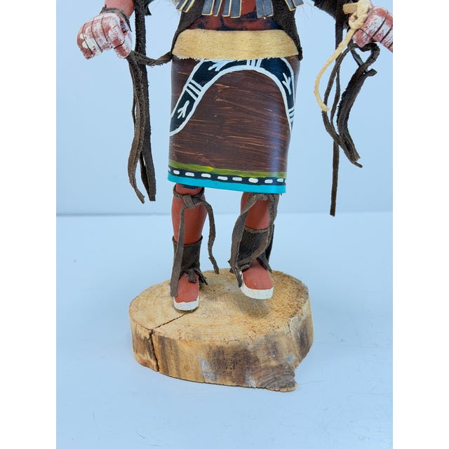 1980s Vintage Broadface Hopi Kachina Doll by J. White, 11" Tall For Sale - Image 5 of 9