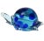 Vintage Murano Salviati Glowing Light and Dark Blue Spots Italian Art Glass Abstract Turtle Figure Sculpture For Sale - Image 9 of 10