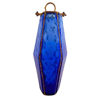 Cobalt Blue Italian Murano Glass Pendant For Sale