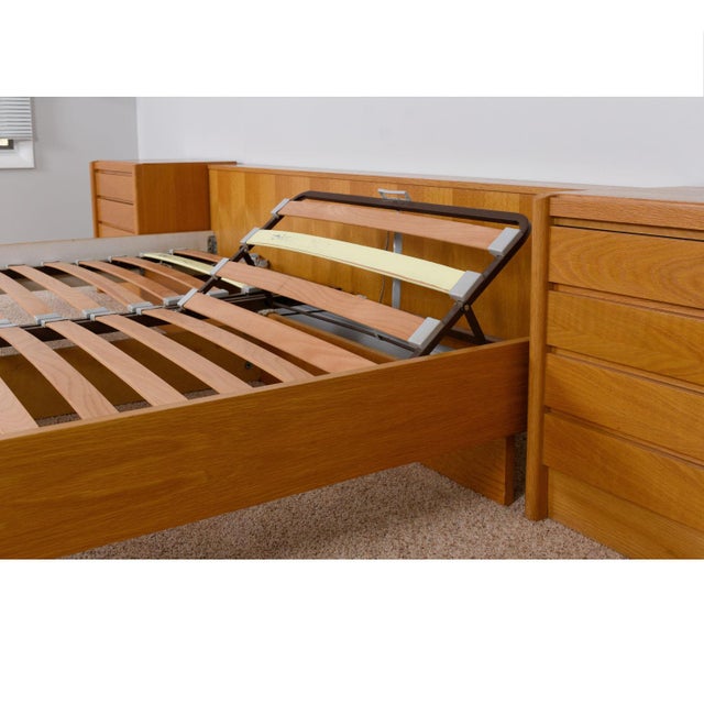 King Size Modern Platform Bed With Adjustable Positions and Nightstands For Sale - Image 14 of 18
