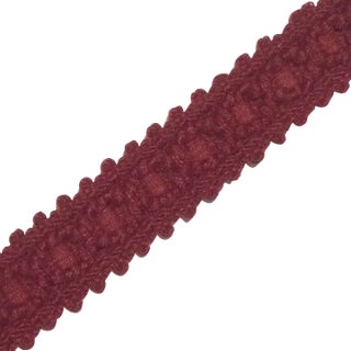 1980s Ruby/Burgundy Red Braid Textile Trim (T-141 - E-146/16) For Sale