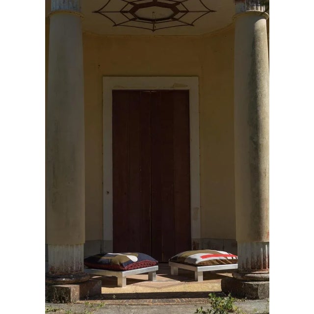 Set of Aluminum Ottomans by Mylene Niedzialkowski For Sale - Image 6 of 7