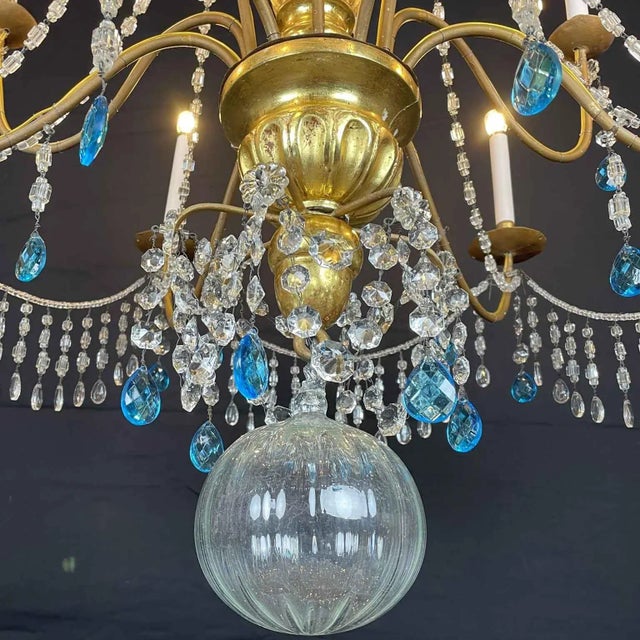 Genoese Empire Gilt 12-Light Chandelier For Sale - Image 5 of 15