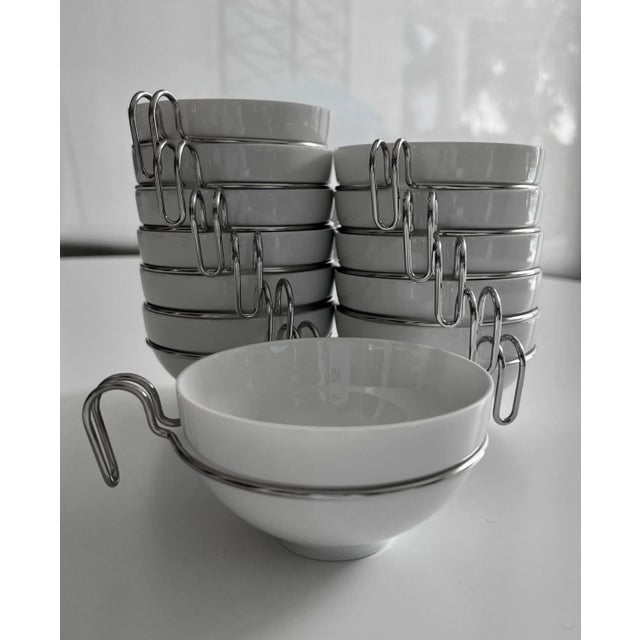 1990s Mikaela Dorfel Mono Germany Gemiini Porcelain Tea Coffee Cups - Set of 12 For Sale In Miami - Image 6 of 6