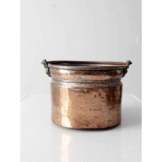 Antique Copper Bucket For Sale - Image 6 of 11