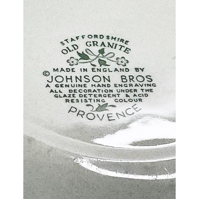 Ceramic 1970s Johnson Bros 'Provence" Pattern Dinner and Salad Plates, Set of 13 For Sale - Image 7 of 8